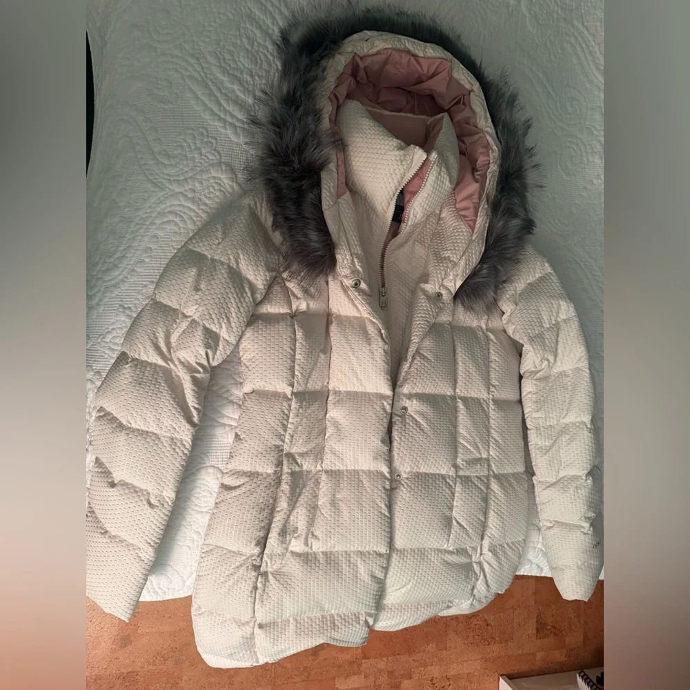 NORTH FACE White Hey Mama Puffer Jacket (XS) - Picture 2 of 3